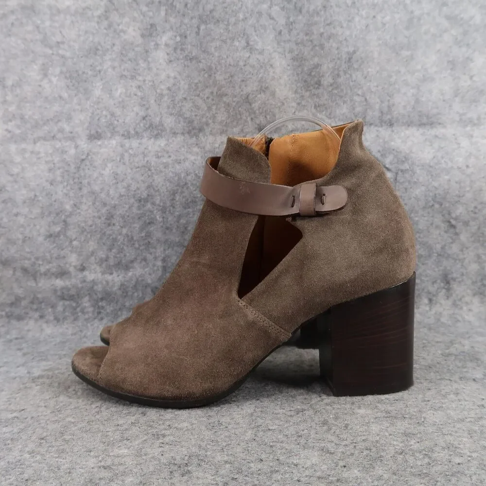Alberto Fermani Shoes Womens 39 Booties Fashion Leather Cutout Open Toe Brown